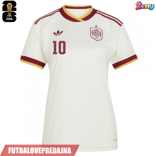 Lacne Ženy Futbalové dres Španielsko Dani Olmo #10 MS 2026 Krátky Rukáv - Preč